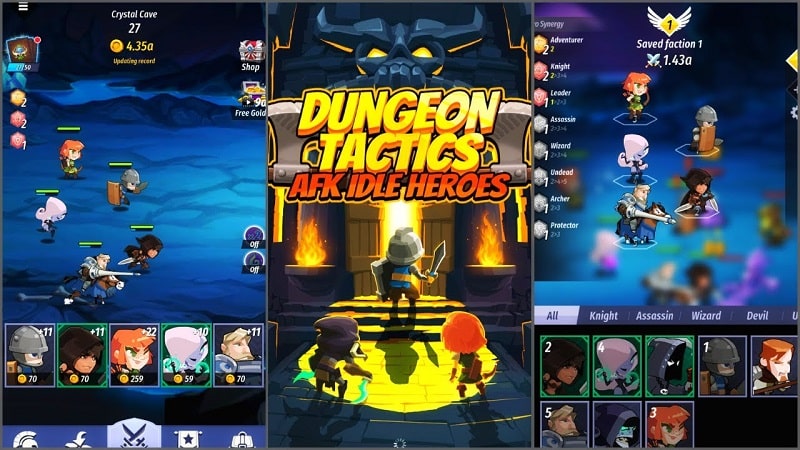 Tải Dungeon Tactics: AFK Heroes Mod Apk Full [Vô hạn tiền]